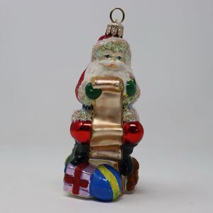 Polonaise Kurt Adler Handcrafted Christmas Ornament Checking It Twice